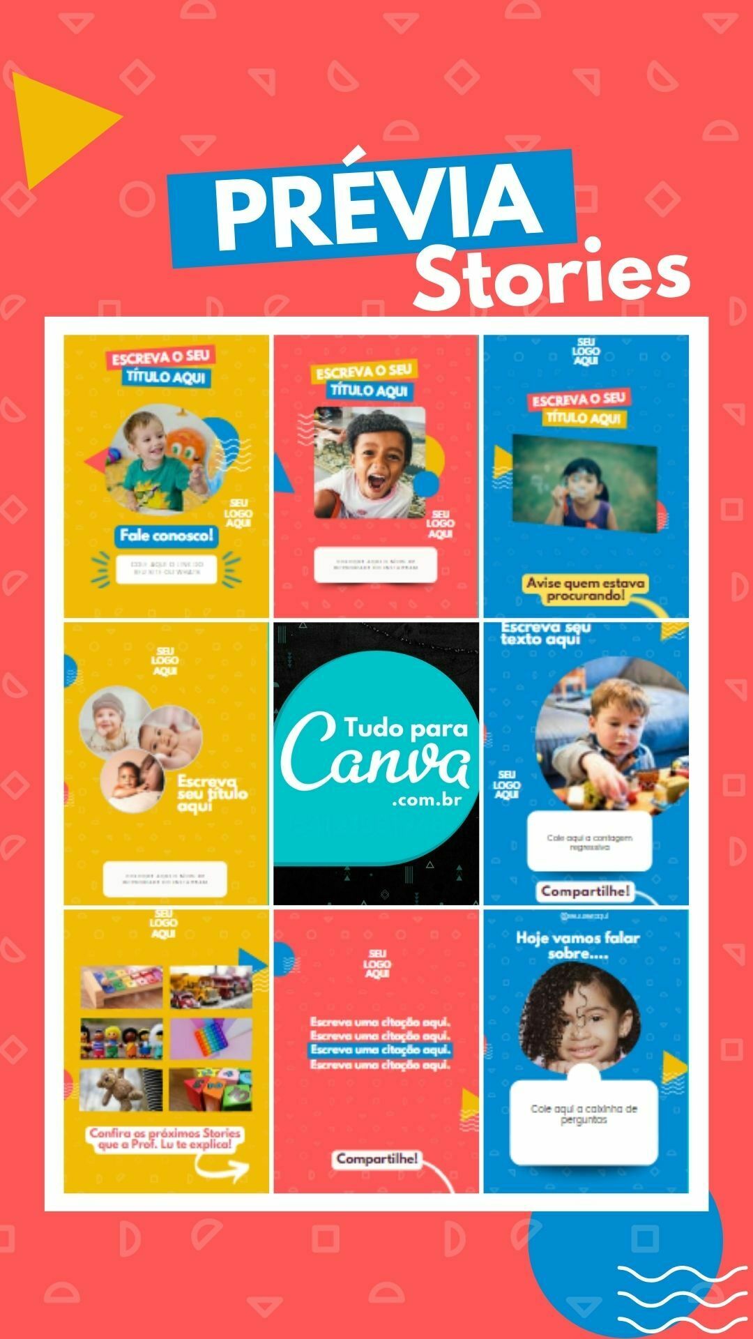 Supercombo Canva Crianças Infantil Feed Stories Tudo Para Canva 2706